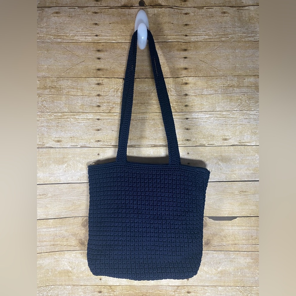 THE SAK Crochet Shoulder Bag Purse Navy Blue - Picture 6 of 9